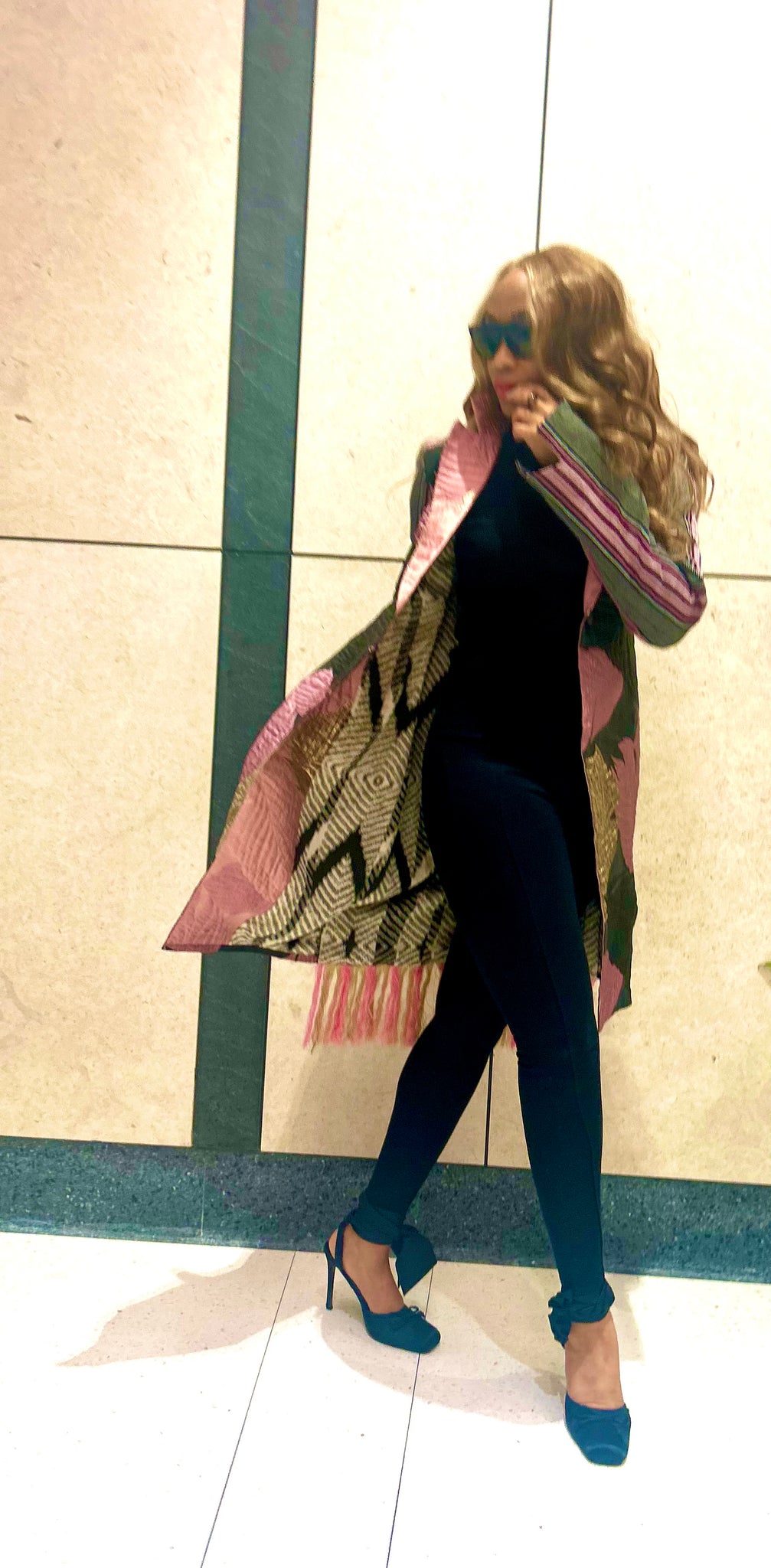 TOBILOBA Hand Frayed Asoke Jacket With Zip Sleeve Detail