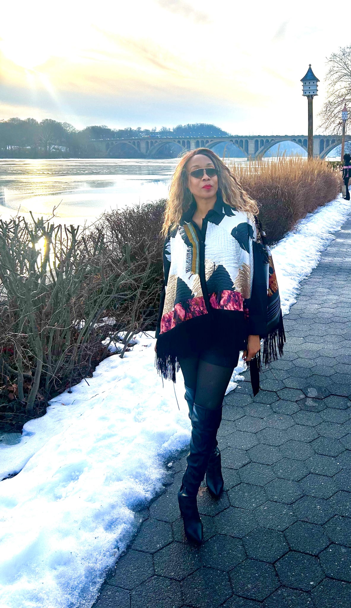 The Monochrome Luxe TAYO Reversible Cape