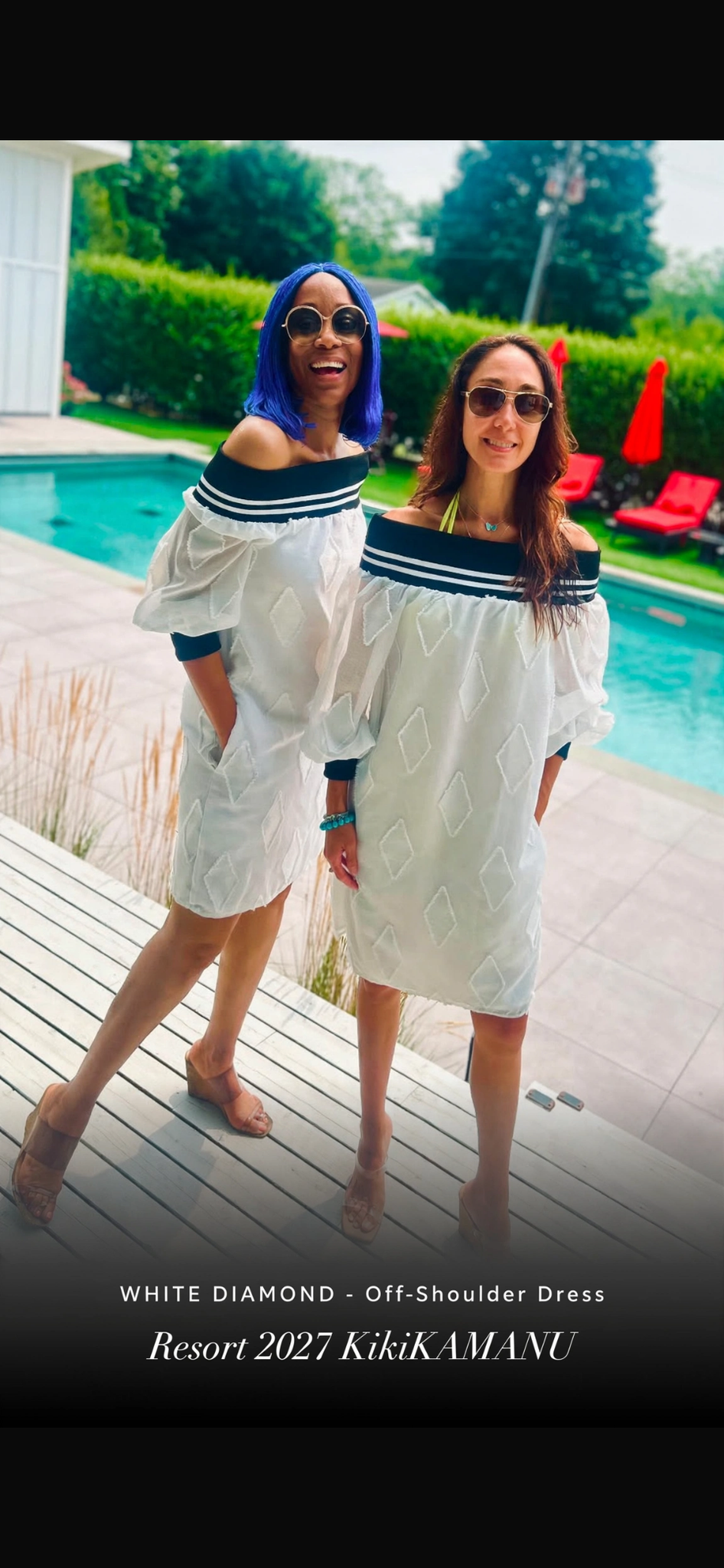 Nauti-Preppy White Diamond  Shoulder