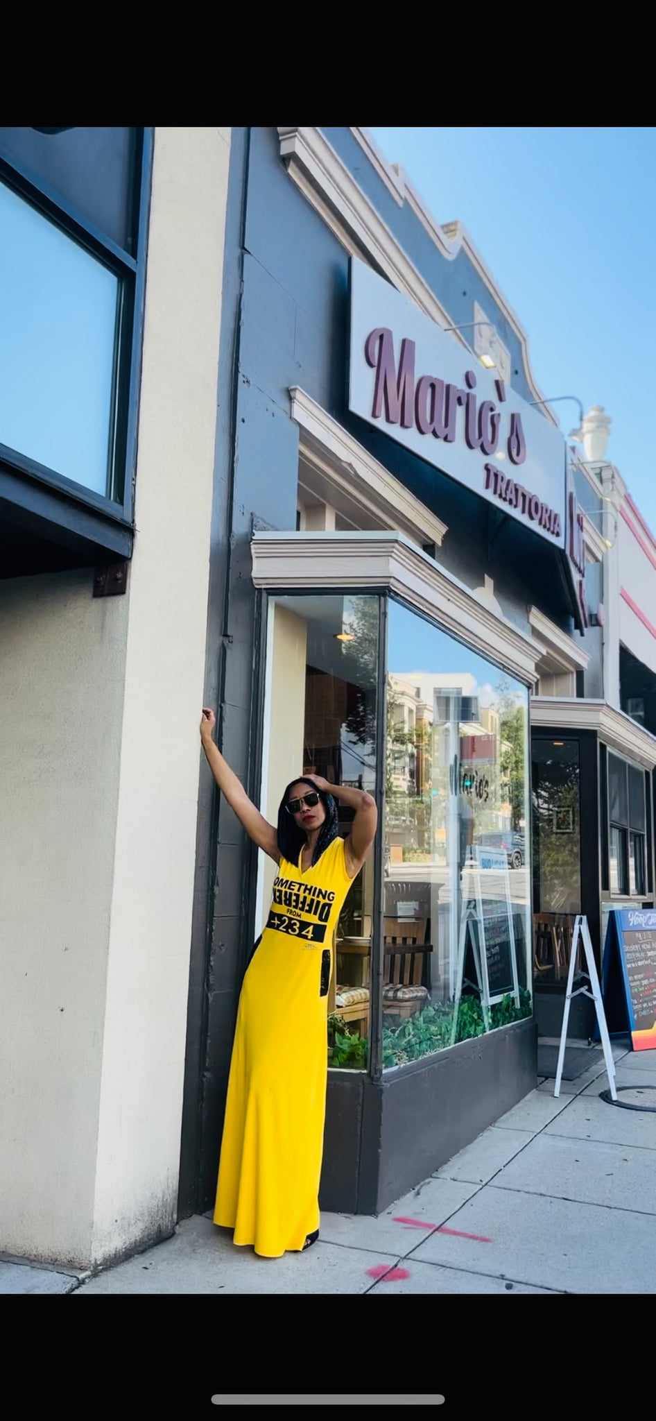 Yellow Hooded Dress with Luxury Sequin Detail