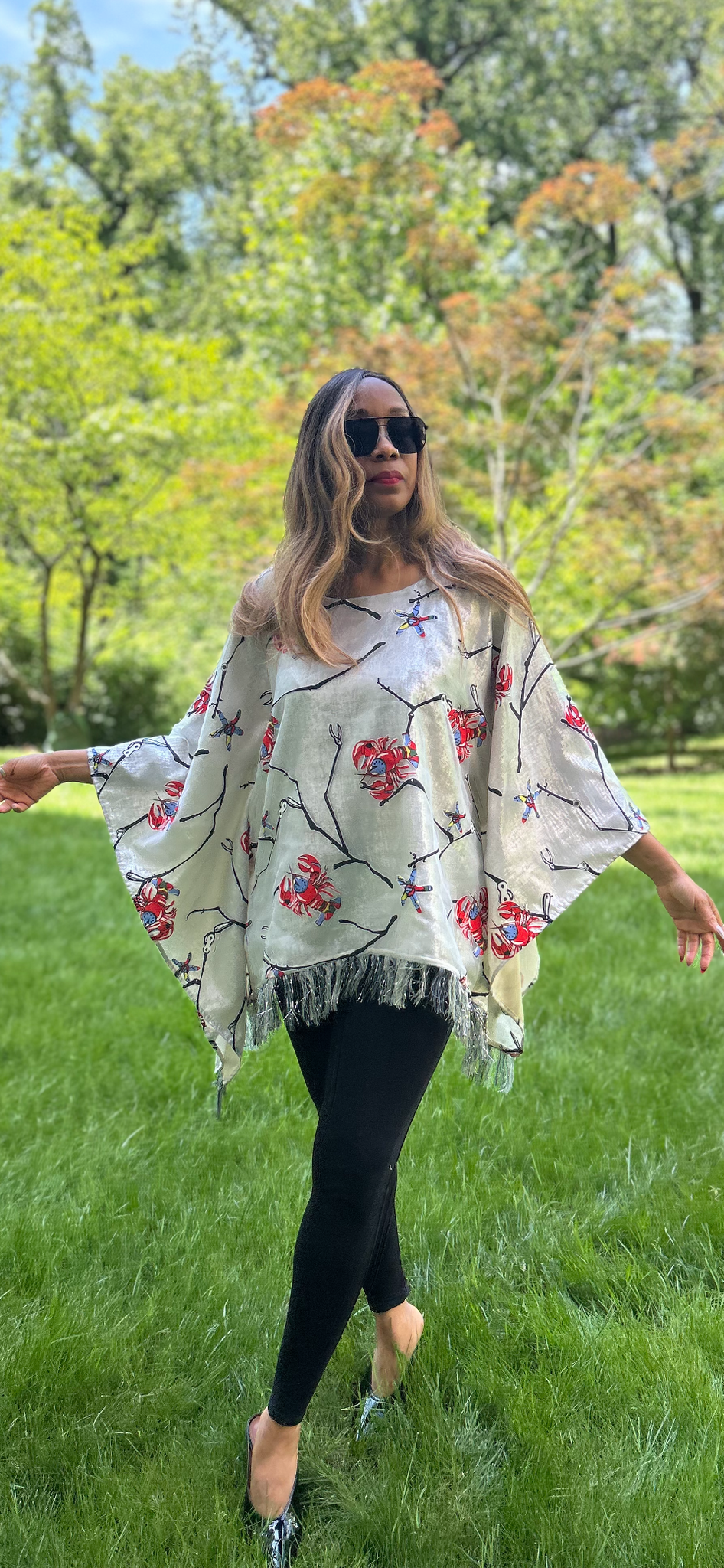 Cape Cod Scarf Blouse with Asoke Fray Detail