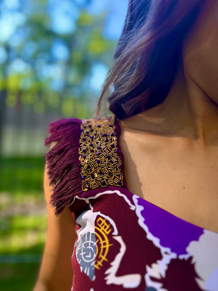 Chuwks Hi Low Maxi with ASOÓKE Hand Beaded Detail