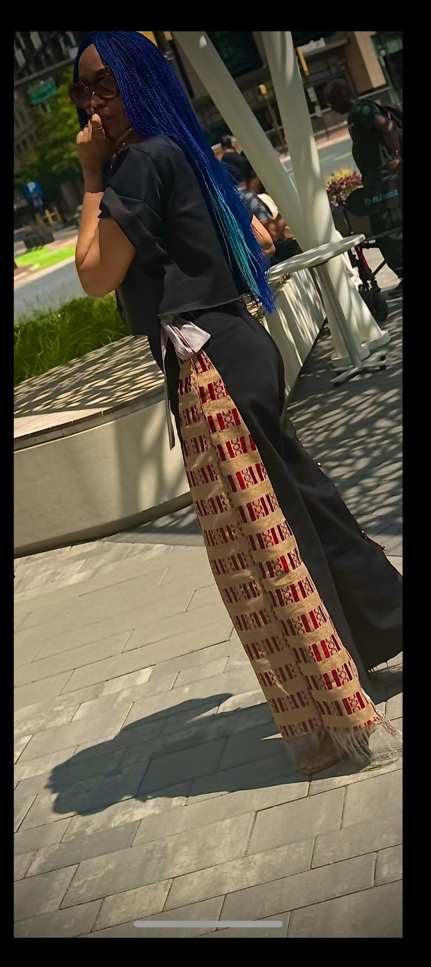 The Jarday Frayed Hem Calf Skin Leather Trim Cropped Blouse in Black