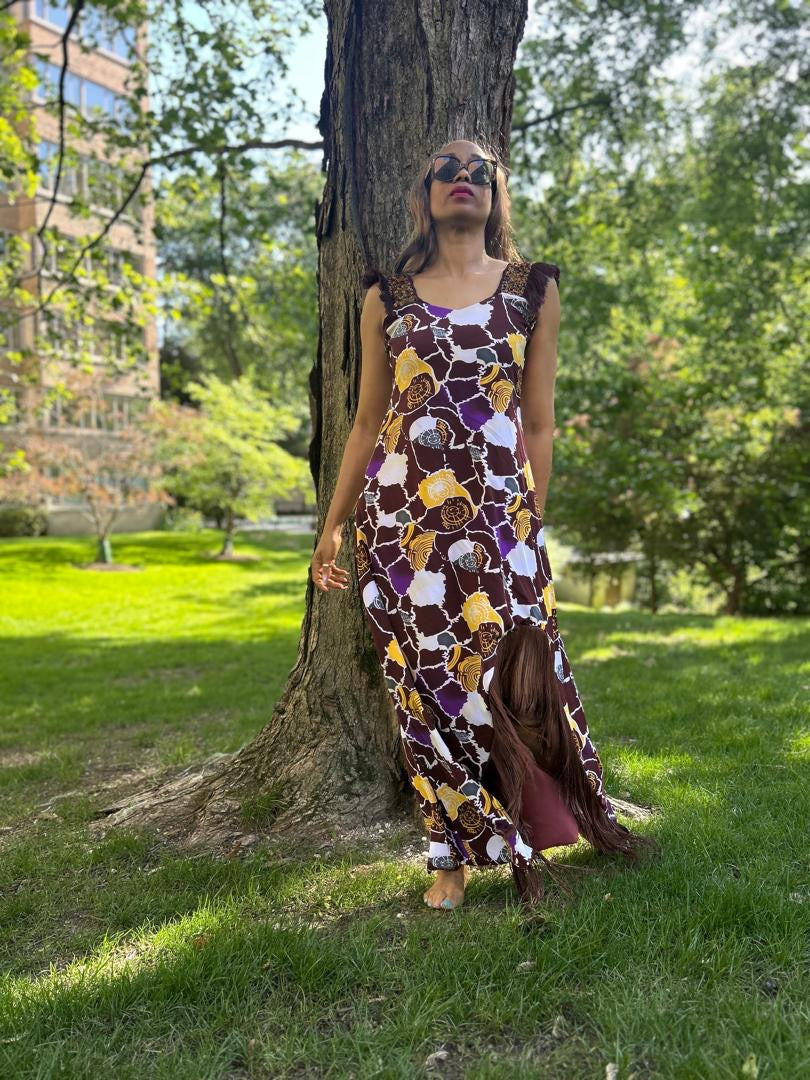 Chuwks Hi Low Maxi with ASOÓKE Hand Beaded Detail