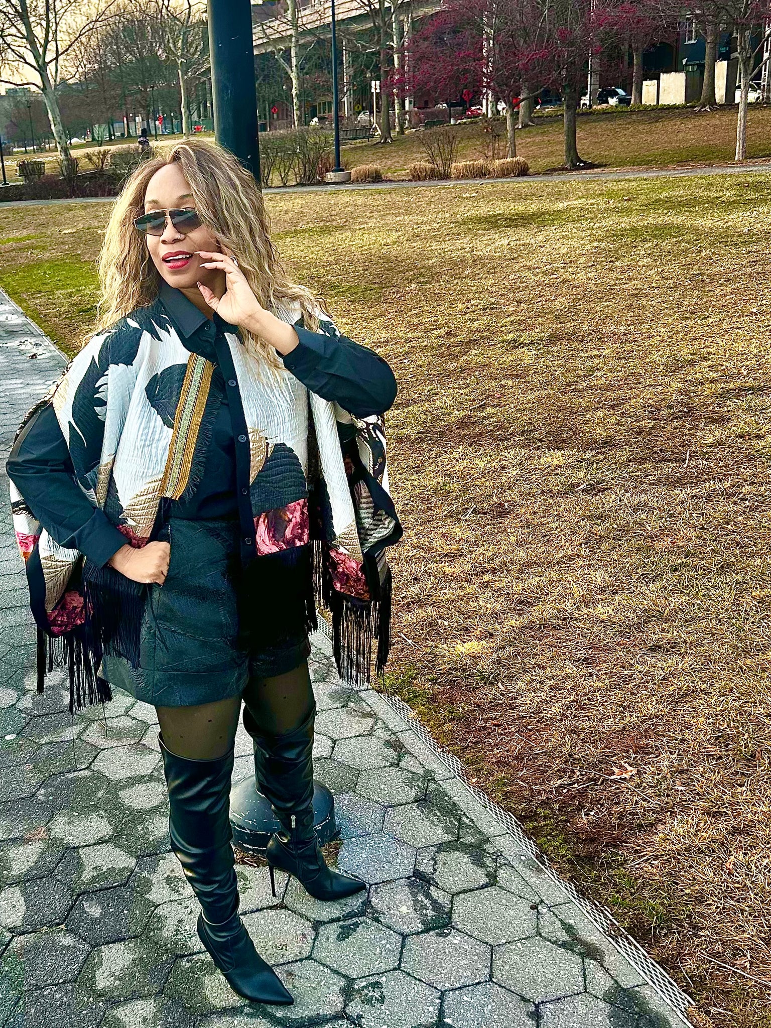 The Monochrome Luxe TAYO Reversible Cape
