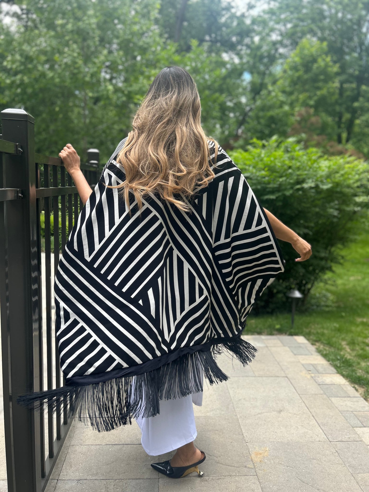 The Embellished Reversible TAYO Cape, Maxi Length