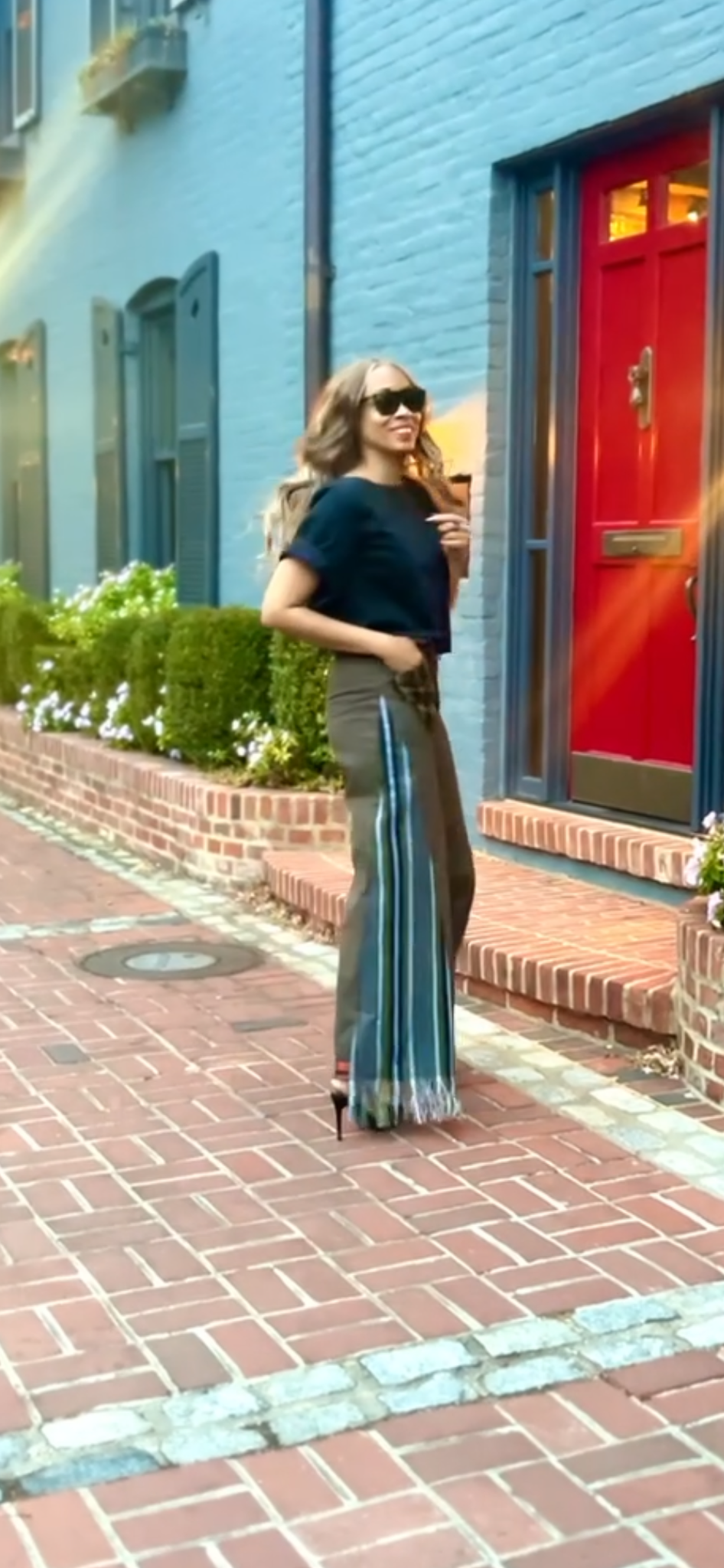Olive+Orange Unisex UPsideDOWN Asóòke Wide Leg Trousers