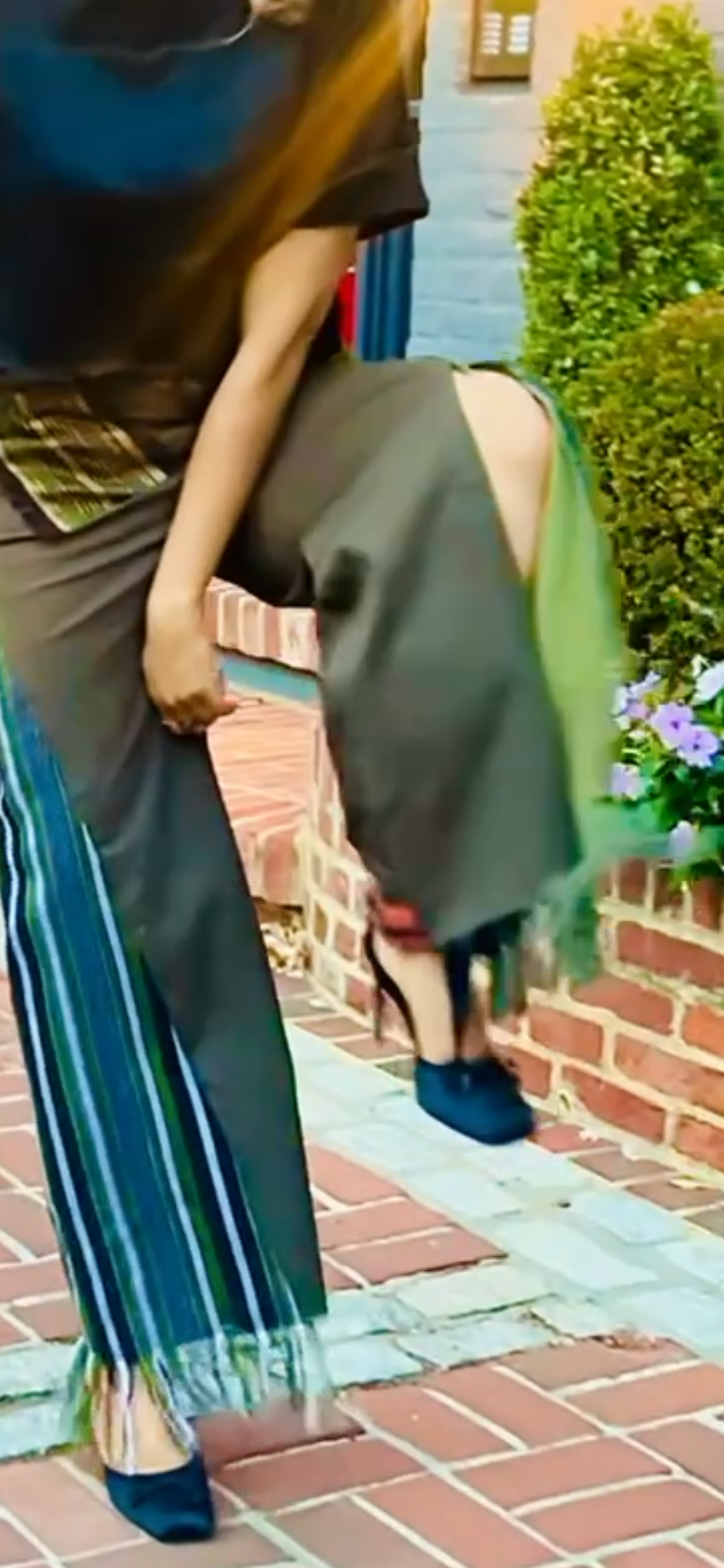 Olive+Orange Unisex UPsideDOWN Asóòke Wide Leg Trousers