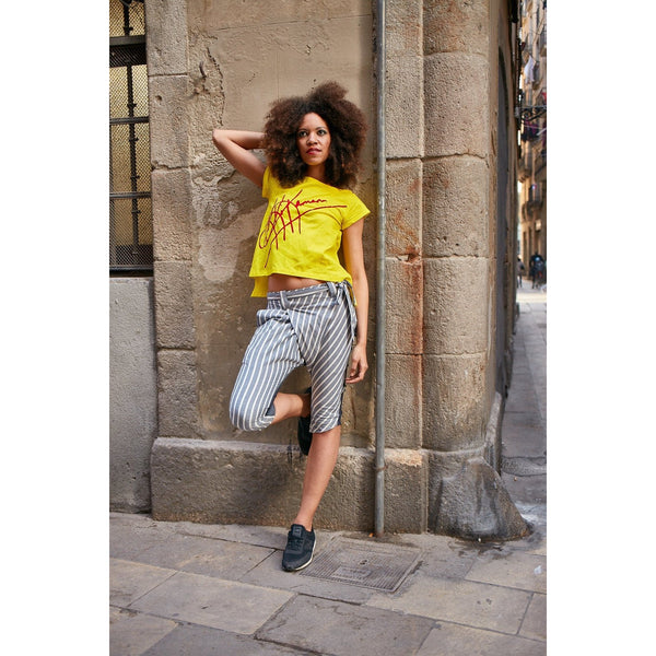 NONSO ASYMETRIC HEM PANTS